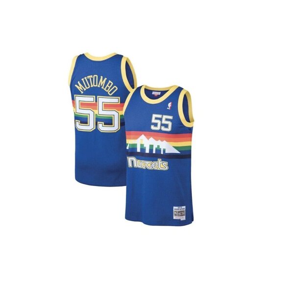 NWT Mitchell & Ness DENVER NUGGETS Dikembe Mutombo 91-92  Swingman Jersey - Picture 10 of 13